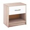 Nightstand with Drawer, Open Shelf, Modern Design and Sturdy Structure